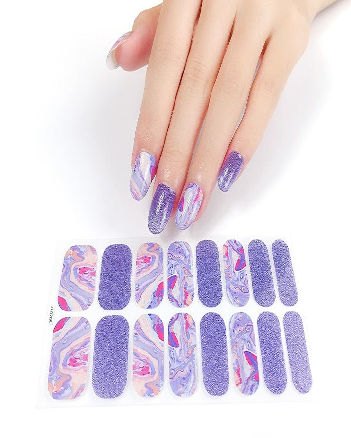 Purple Marble Nail Art Strips – Simply Inked