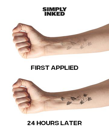 Finger Prints Heart Semi Permanent Tattoo