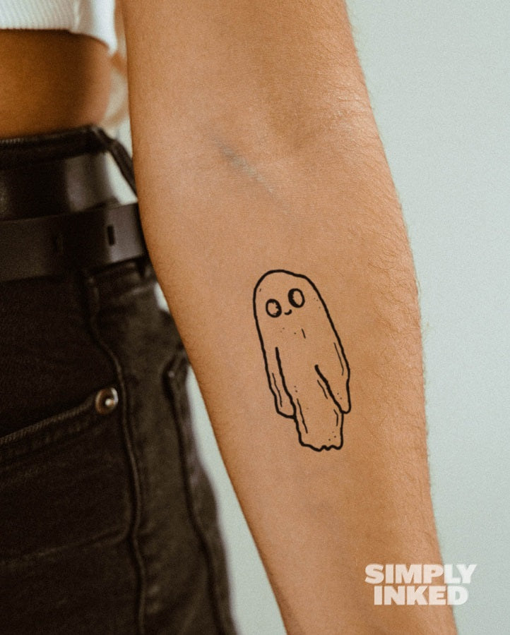 Minimalist Ghost Temporary Tattoo - Set of 3 – Little Tattoos