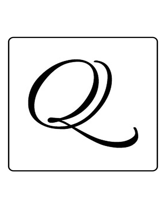 Q Alphabet Semi Permanent Tattoo