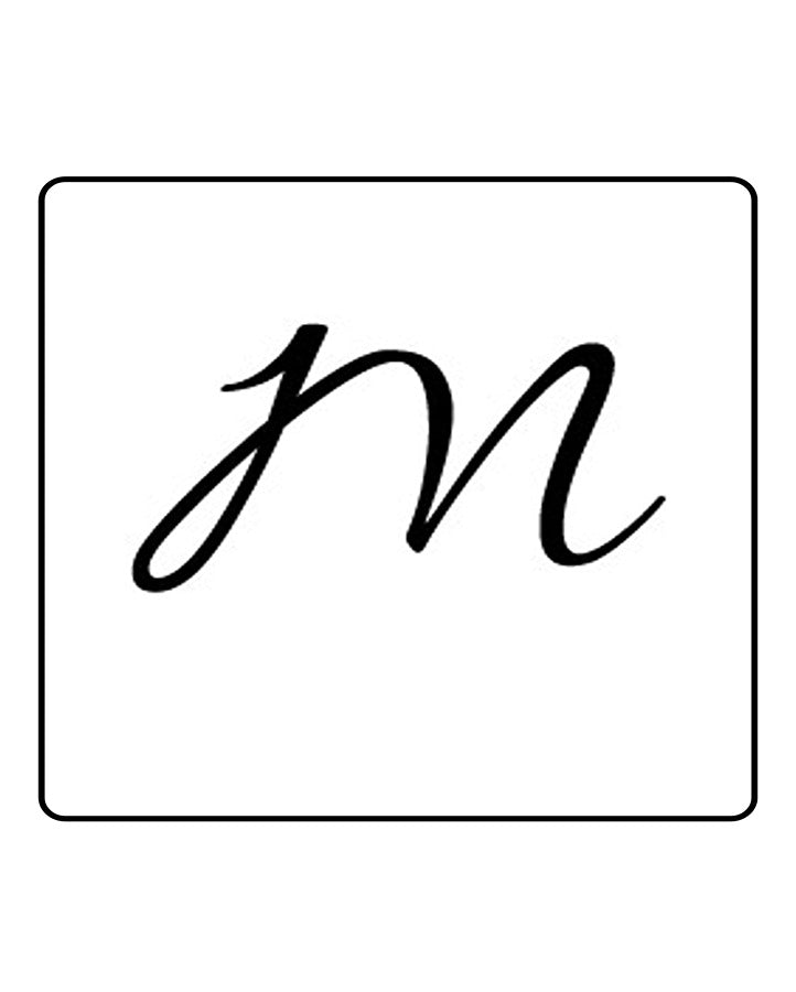 M Alphabet Semi Permanent Tattoo