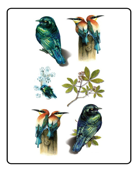 3D Birds Temporary Tattoo Bundle