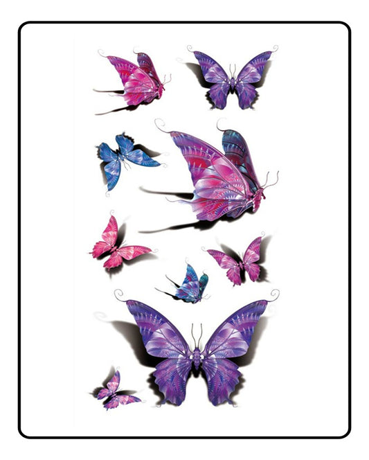 3D Majestic Butterflies Temporary Tattoo Bundle