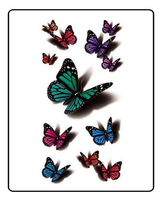 3D Butterfly Temporary Tattoo Bundle