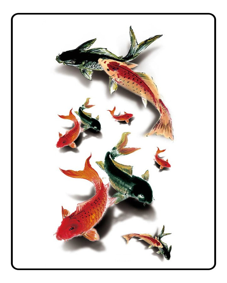 3D Fishes Temporary Tattoo Bundle