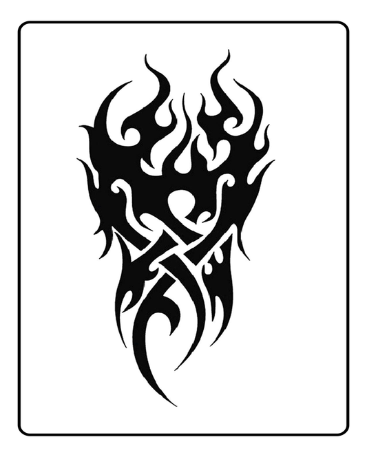 Tribal Flame Semi-Permanent Tattoo