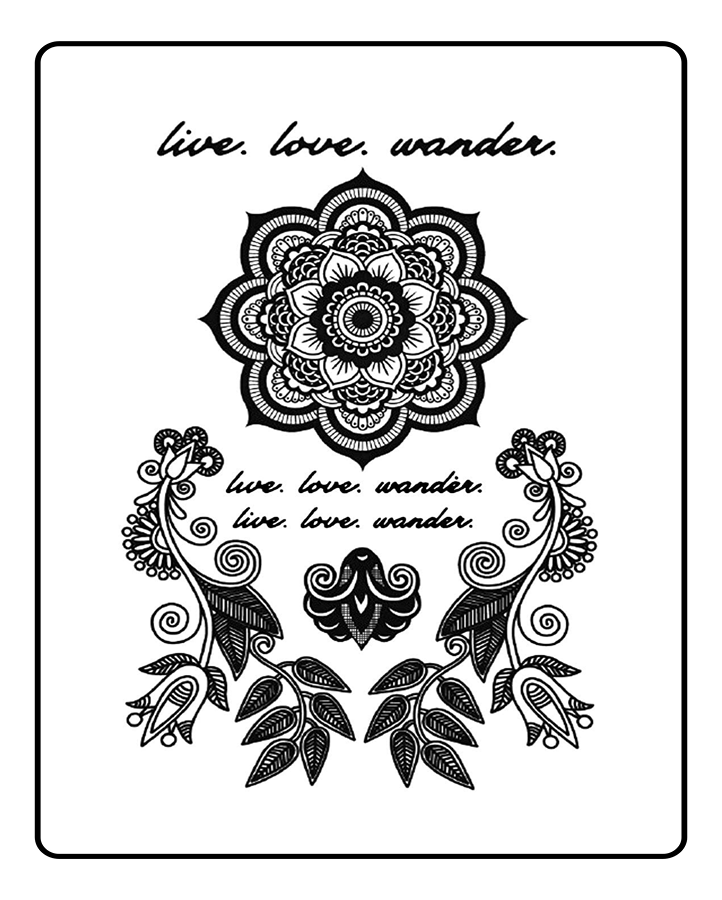 Live Love Wander Semi-Permanent Tattoo