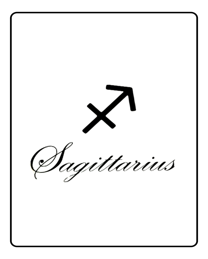 Sagittarius Astrology Temporary Tattoo