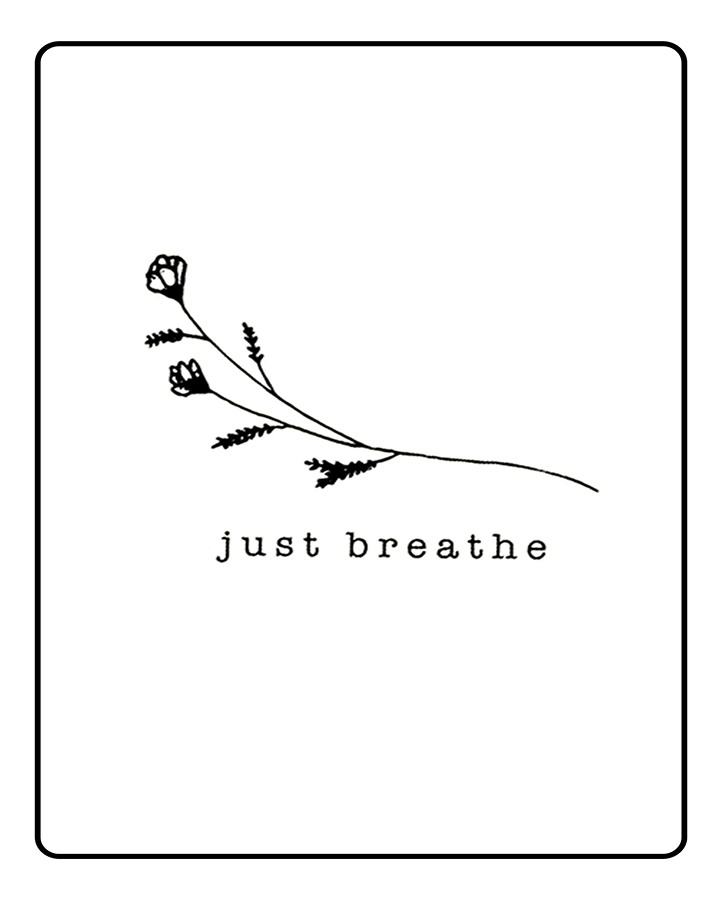 NEW Just Breathe Temporary Tattoo