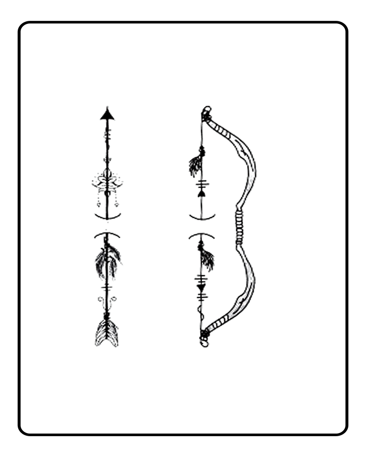 Bow & Arrow Temporary Tattoo