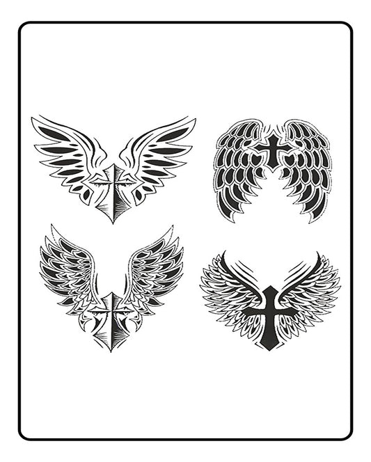 Cross Wings Semi-Permanent Tattoo Bundle