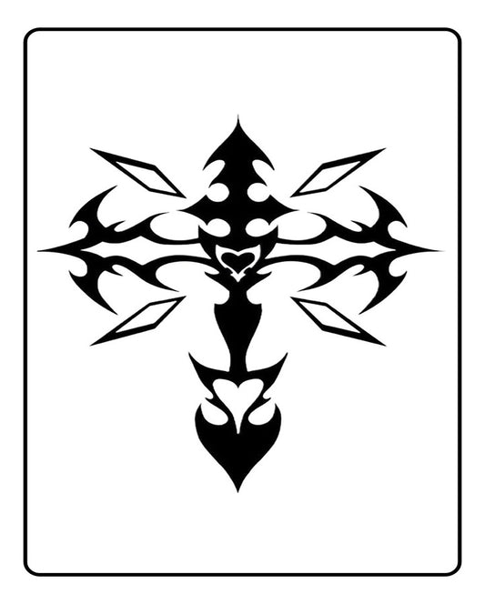 Tribal Cross Semi-Permanent Tattoo