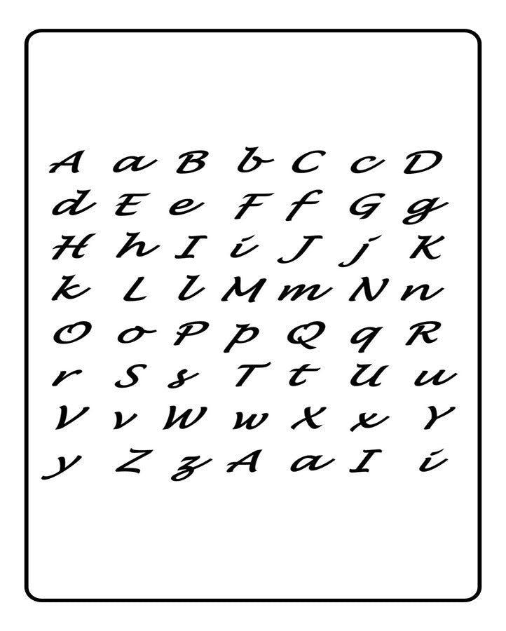 Cursive Alphabets Temporary Tattoo Bundle