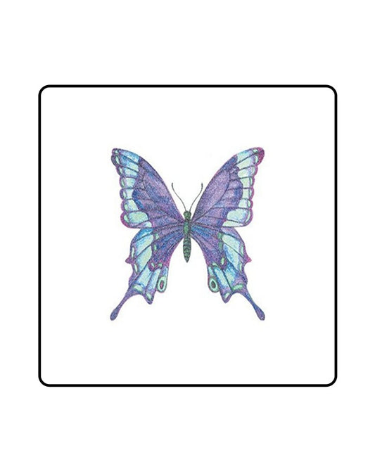Glitter Shades of Blue Butterfly Temporary Tattoo
