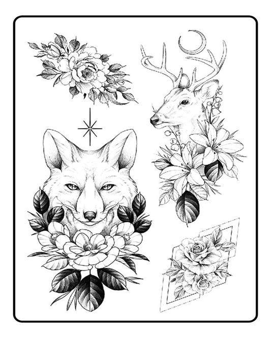 Majestic Snow Animals Temporary Tattoo