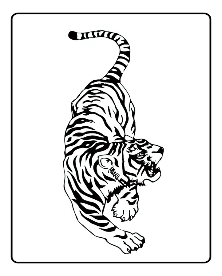 NEW Prowling Tiger Temporary Tattoo