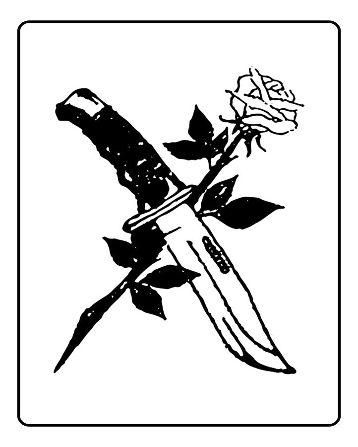 NEW Rose and Dagger Temporary Tattoo