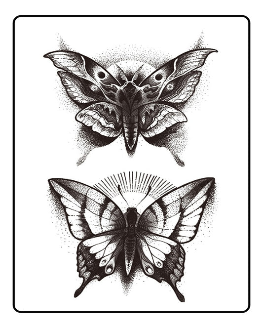 Moth & Butterfly Temporary Tattoo