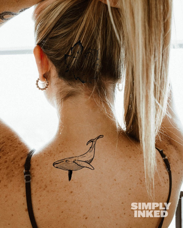 Tattoo uploaded by Gee Hawkes • Little whale 💓 #humpbackwhale #whale  #tattoooftheday #blackink #blackwork #dotwork • Tattoodo