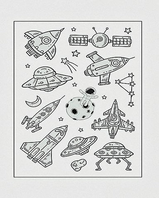 Glow in Dark New Space Adventures Temporary Tattoo Bundle